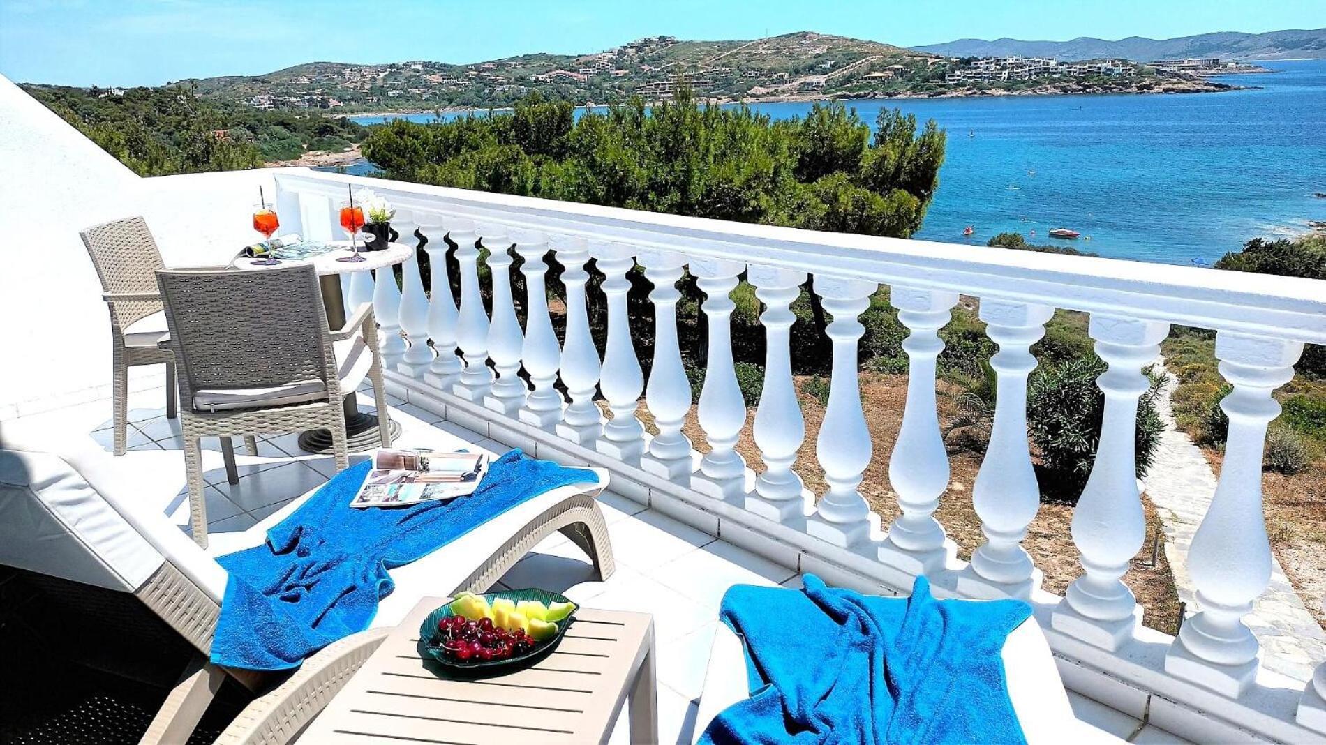 Villa Dea Del Mare Complex In Front Of The Sea. Sounion Esterno foto